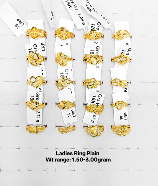 22k Yellow Gold Lightweight Ladies Rings - 1.50g to 3.00g Collection