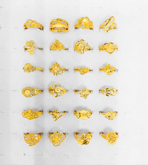 22k Yellow Gold Lightweight Ladies Rings - 1.00g to 6.00g Collection