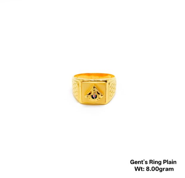 22K Gold Lord Balaji Men's Ring - 8.00g Traditional Venkateswara Jewelry
