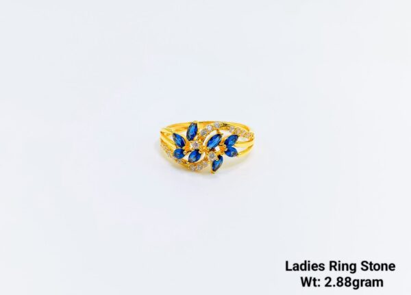Traditional Gold Multi-Stone Ring for Women - 2.88g Lightweight Jewelry