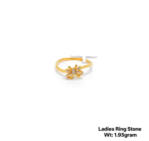 Modern 22K Gold Designer Ladies Ring with Sparkling Stones - 1.93g