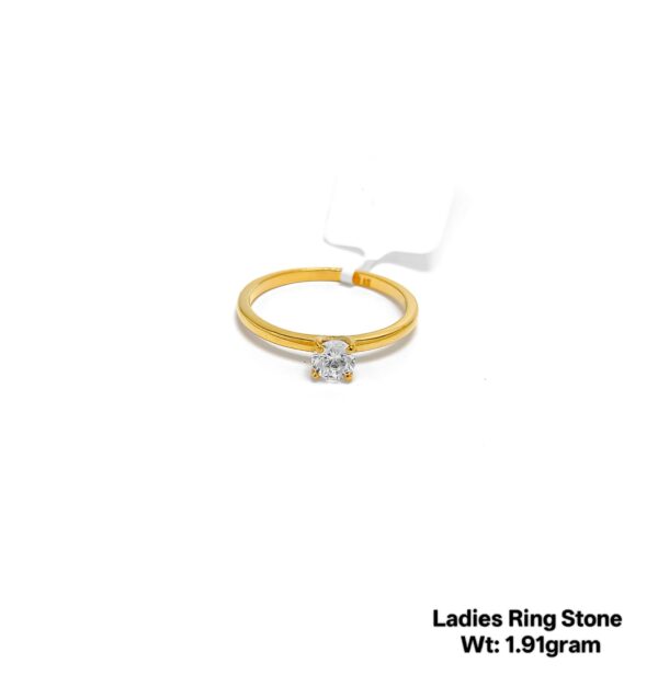 Modern 22K Gold Designer Ladies Ring with Sparkling Stones - 1.91g