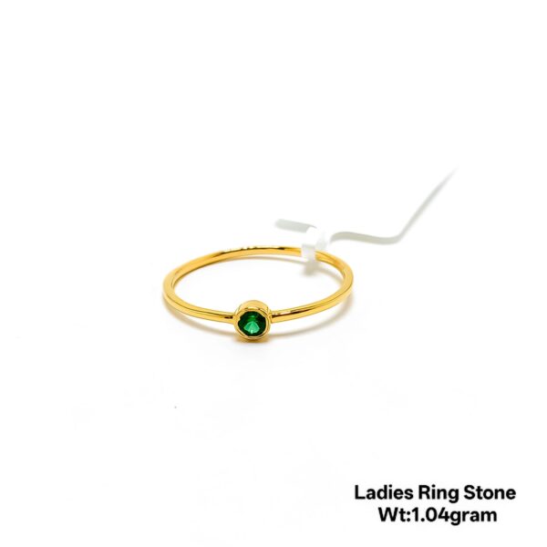 Premium 22KT Yellow Gold Single-Stone Statement Ring for Ladies- 1gram