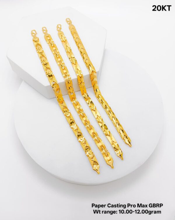 20KT Yellow Gold Paper Casting GBRP Bracelet Collection (10g - 12.00g)