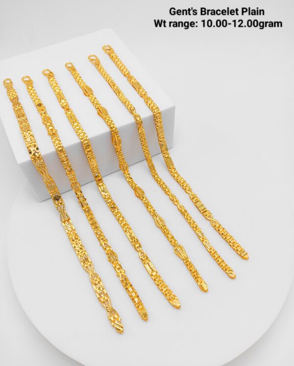 92 Melting Gold Gent's Paper Casting Bracelets - 10.00g to 12.00g
